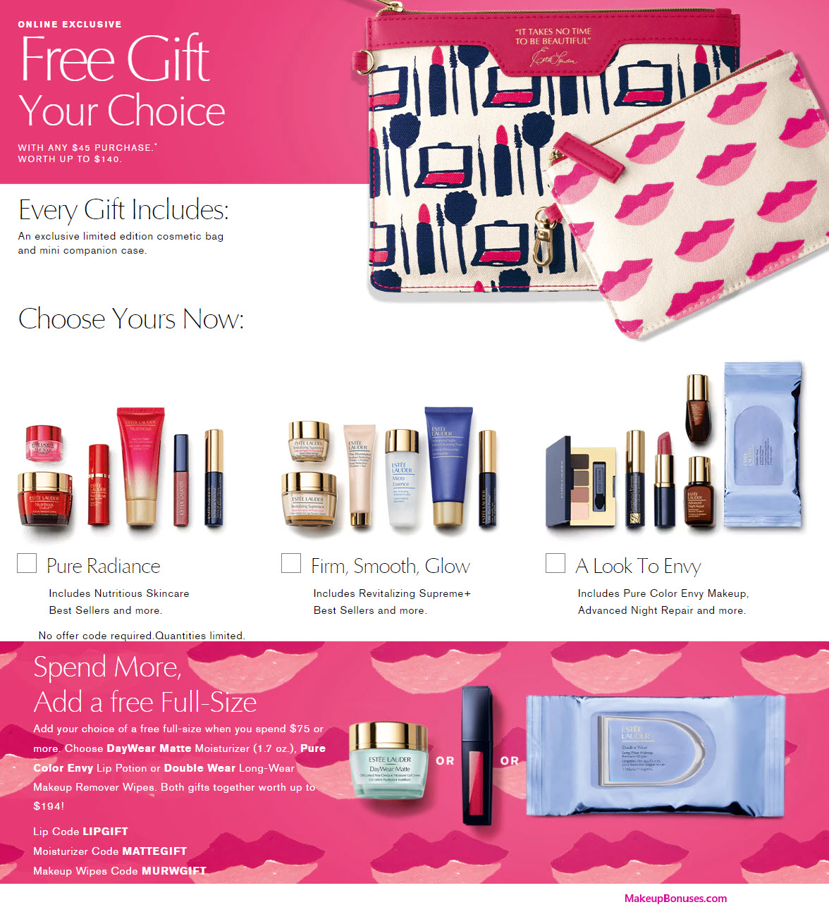 Receive a free 8-pc gift with your $45 Estée Lauder purchase