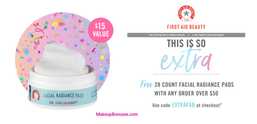 Receive a free 28-pc gift with your $50 First Aid Beauty purchase