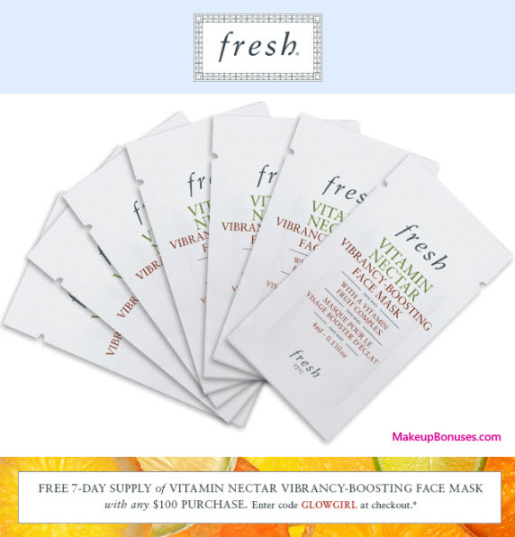 Receive a free 7-pc gift with your $100 Fresh purchase