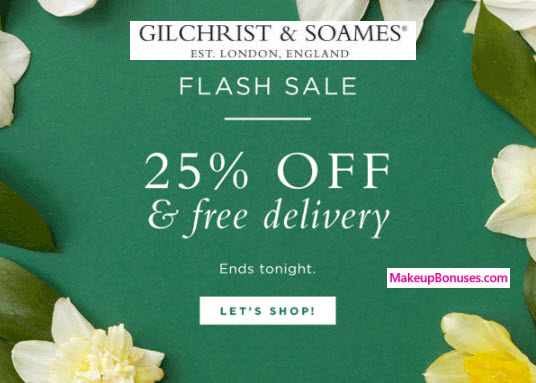 Gilchrist & Soames Sale - MakeupBonuses.com