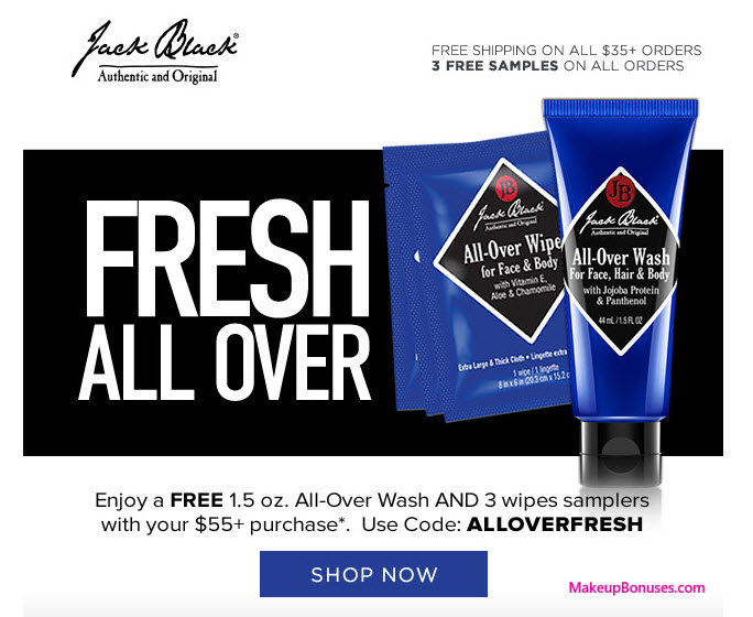 Receive a free 4-pc gift with your $55 Jack Black purchase
