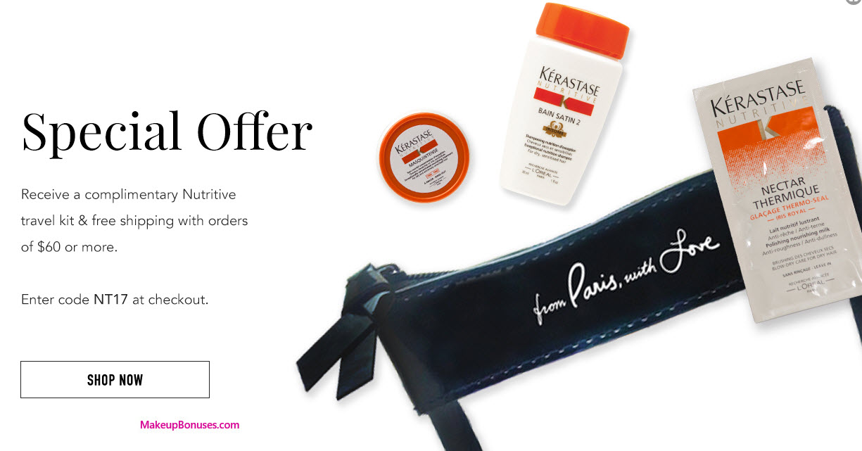 Receive a free 4-pc gift with your $60 Kérastase purchase