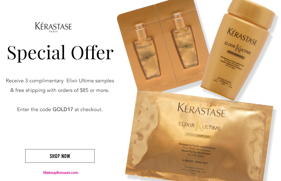 Receive a free 3-pc gift with your $85 Kérastase purchase