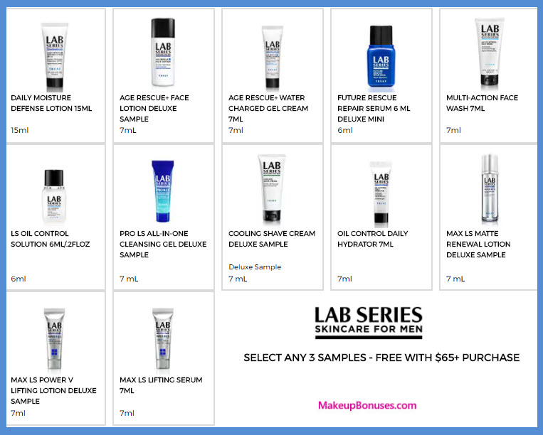 Receive your choice of 3-pc gift with your $65 LAB SERIES purchase