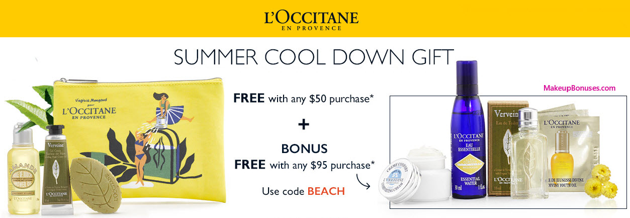 Receive a free 4-pc gift with your $50 L'Occitane purchase