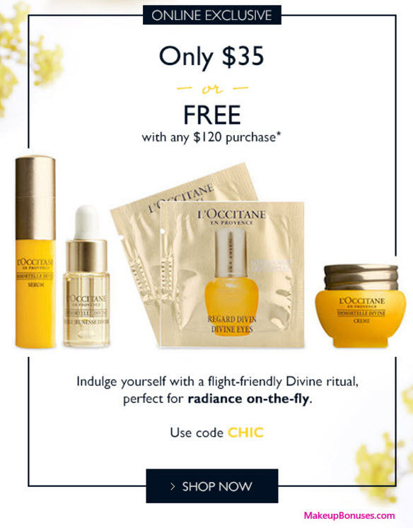 Receive a free 5-pc gift with your $120 L'Occitane purchase