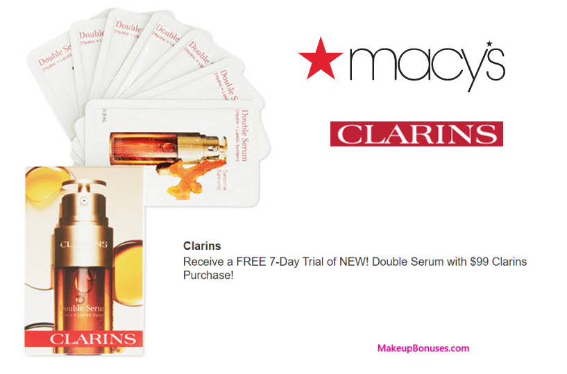 Receive a free 7-pc gift with your $99 Clarins purchase