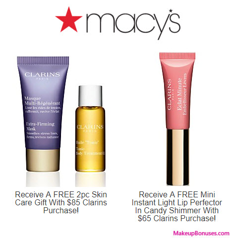 Receive a free 3-pc gift with your $85 Clarins purchase