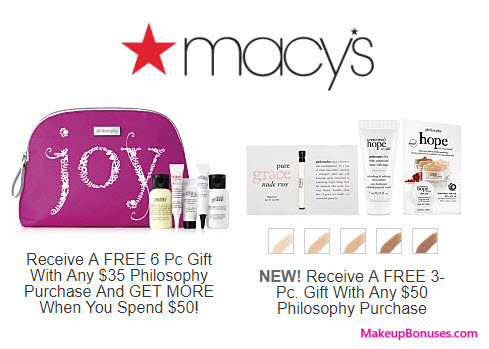 Receive a free 6-pc gift with your $35 philosophy purchase