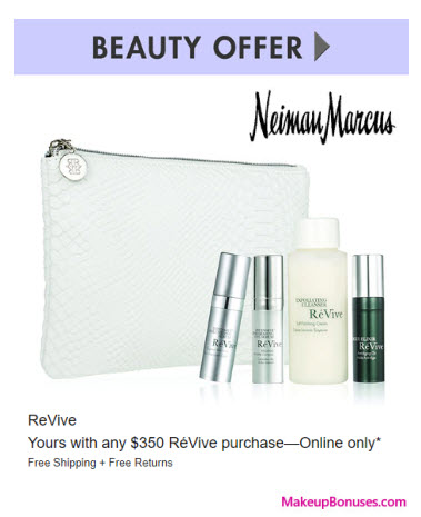 Receive a free 5-pc gift with your $350 RéVive purchase