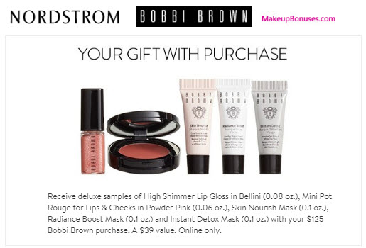 Receive a free 5-pc gift with your $125 Bobbi Brown purchase