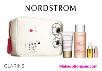 Receive a free 5-pc gift with your $45 Clarins purchase