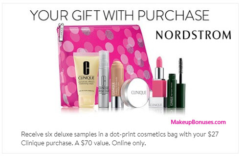 Receive a free 7-pc gift with your $27 Clinique purchase