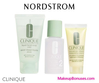 Receive a free 3-pc gift with your $10 Clinique purchase