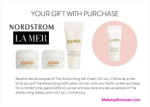 Receive a free 3-pc gift with your $200 La Mer purchase
