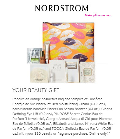 Nordstrom Free Bonus Gifts with Purchase - Makeup Bonuses