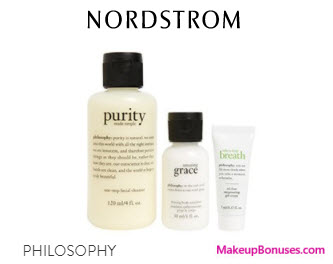 Receive a free 3-pc gift with your $50 Philosophy purchase