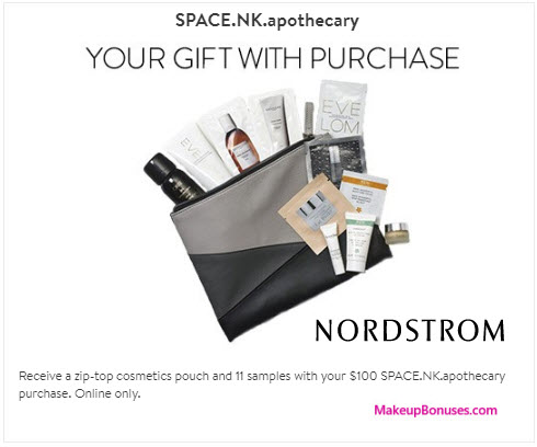 Receive a free 12-pc gift with your $100 Space NK purchase