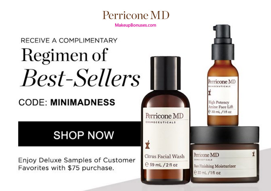 Receive a free 3-pc gift with your $75 Perricone MD purchase