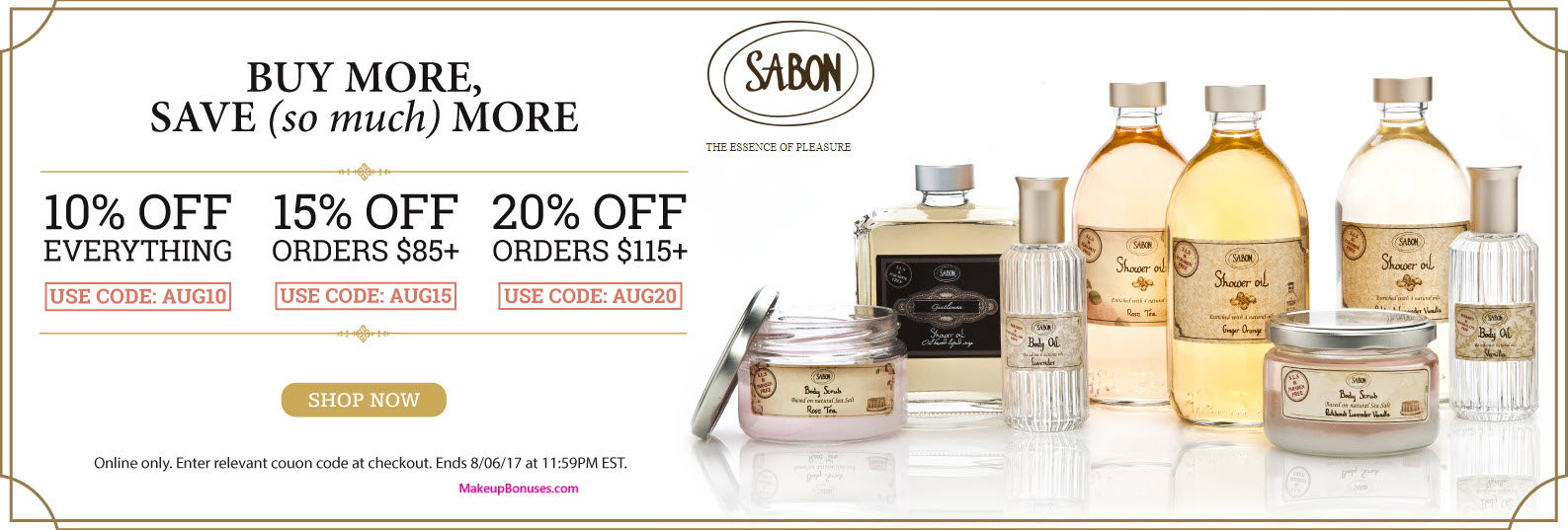 Sabon NYC Sale - MakeupBonuses.com