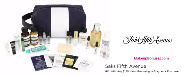 Receive a free 23-pc gift with your $150 on Men's Grooming or Fragrance purchase
