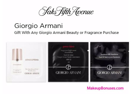Receive a free 3-pc gift with your any Giorgio Armani purchase