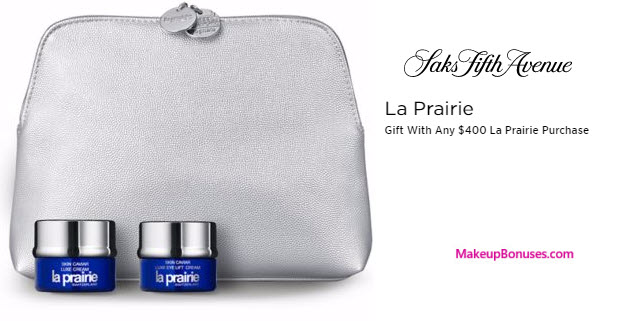 Receive a free 3-pc gift with your $400 La Prairie purchase