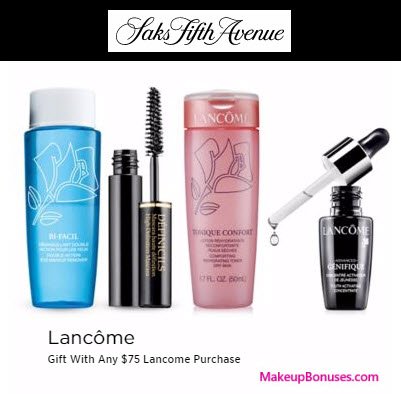 Receive a free 4-pc gift with your $75 Lancôme purchase