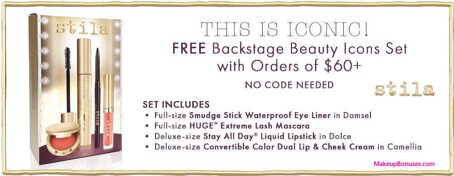 Receive a free 4-pc gift with your $60 Stila purchase
