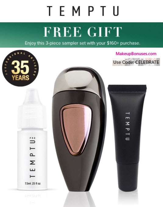 Receive a free 3-pc gift with your $160 Temptu purchase