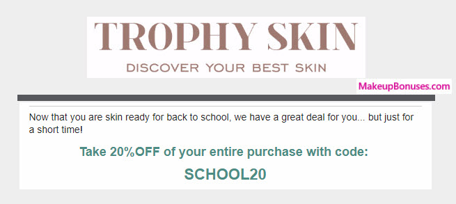 Trophy Skin Sale - MakeupBonuses.com