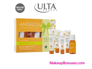 Receive a free 5-pc gift with your $30 Andalou Naturals purchase