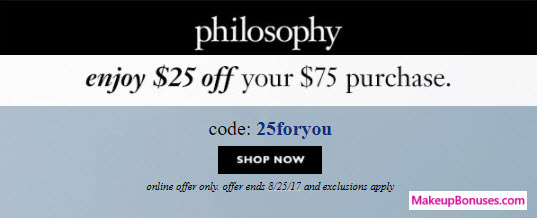 philosophy Sale - MakeupBonuses.com