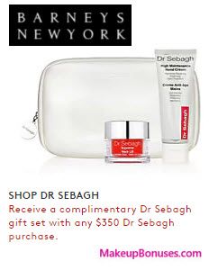 Receive a free 3-pc gift with your $350 Dr Sebagh purchase