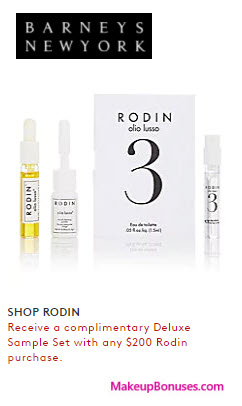 Receive a free 3-pc gift with your $200 RODIN oilo lusso purchase