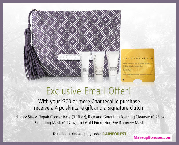 Receive a free 5-pc gift with your $300 Chantecaille purchase