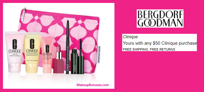 Receive a free 7-pc gift with your $50 Clinique purchase