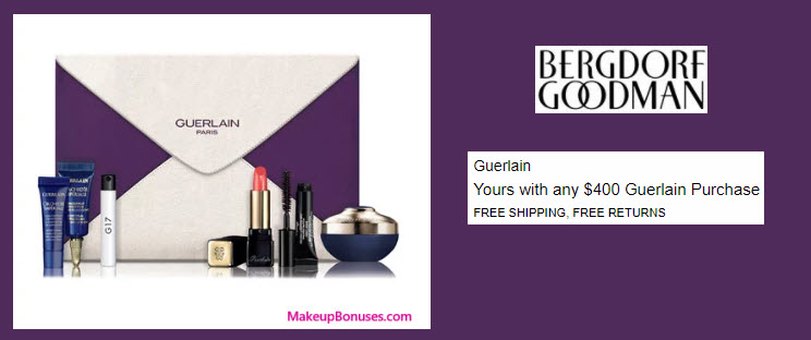Receive a free 6-pc gift with your $600 Guerlain purchase