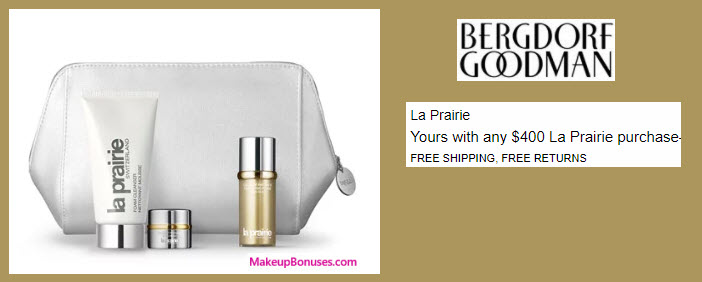Receive your choice of 4-pc gift with your $600 La Prairie purchase