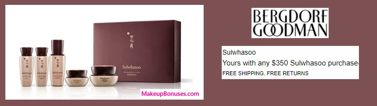 Receive a free 5-pc gift with your $350 Sulwhasoo purchase