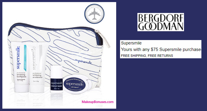 Receive a free 4-pc gift with your $75 Supersmile purchase