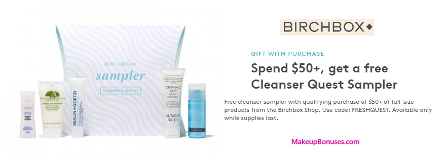 Receive a free 5-pc gift with your $50 of Full-Size products purchase