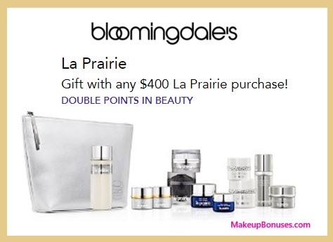 Receive your choice of 4-pc gift with your $400 La Prairie purchase