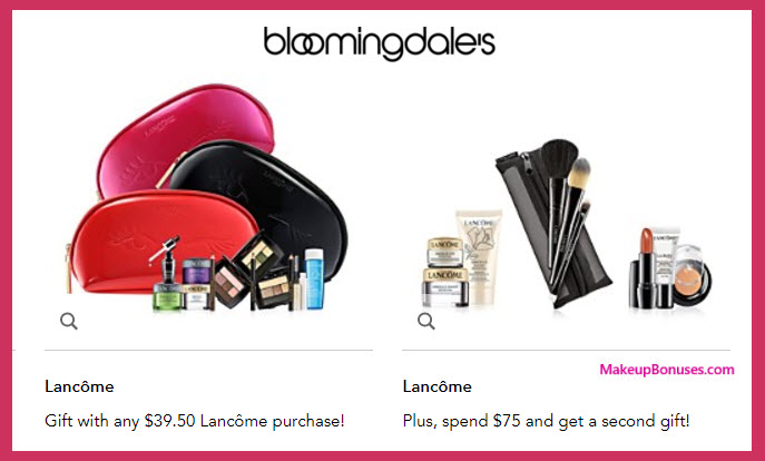 Receive a free 7-pc gift with your $39.5 Lancôme purchase