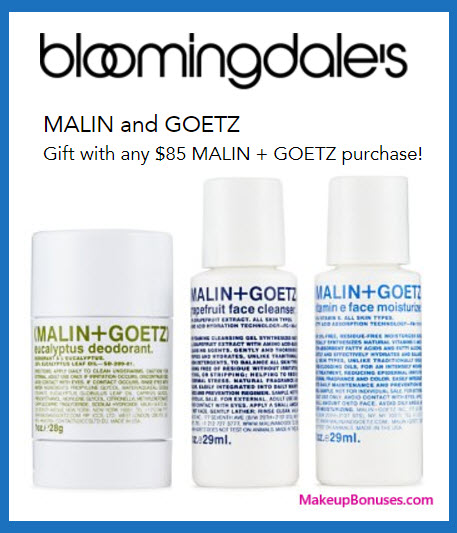 Receive a free 3-pc gift with your $85 Malin + Goetz purchase