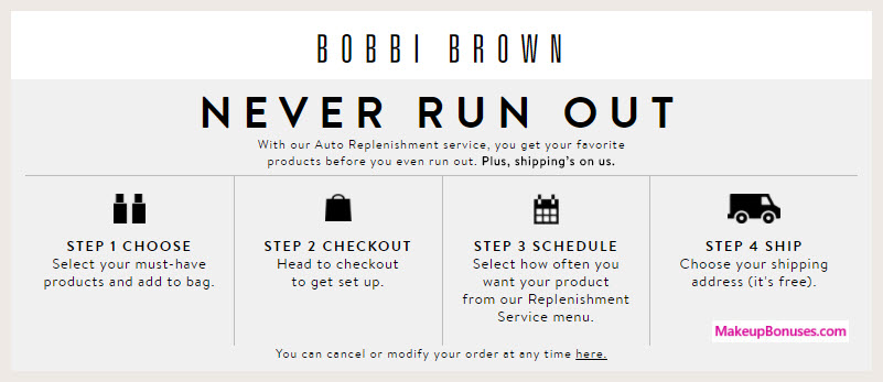Bobbi Brown Auto Delivery Service - MakeupBonuses.com
