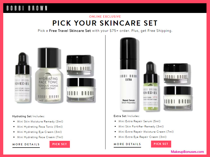 Receive your choice of 4-pc gift with your $75 Bobbi Brown purchase