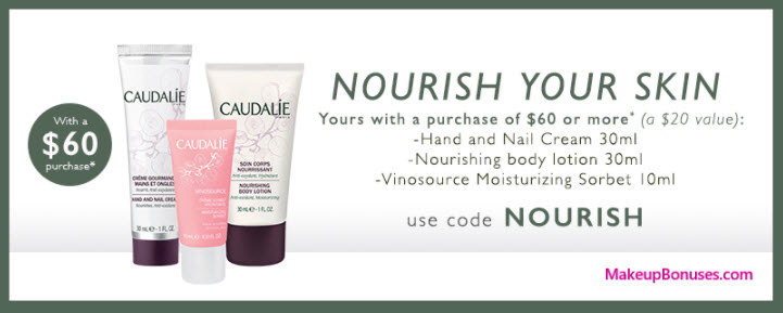 Receive a free 3-pc gift with your $60 Caudalie purchase
