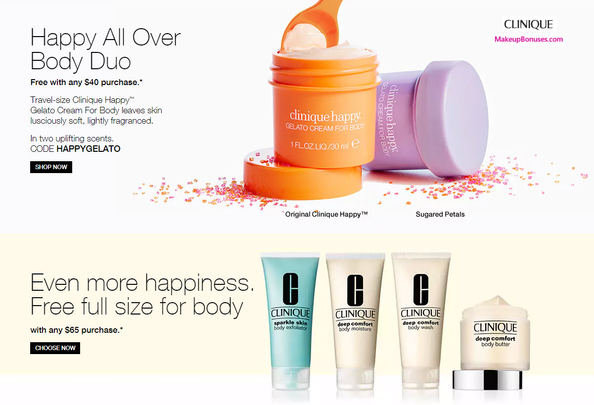 Receive your choice of 3-pc gift with your $65 Clinique purchase