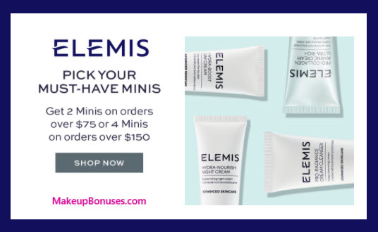 Receive a free 4-pc gift with your $150 Elemis purchase